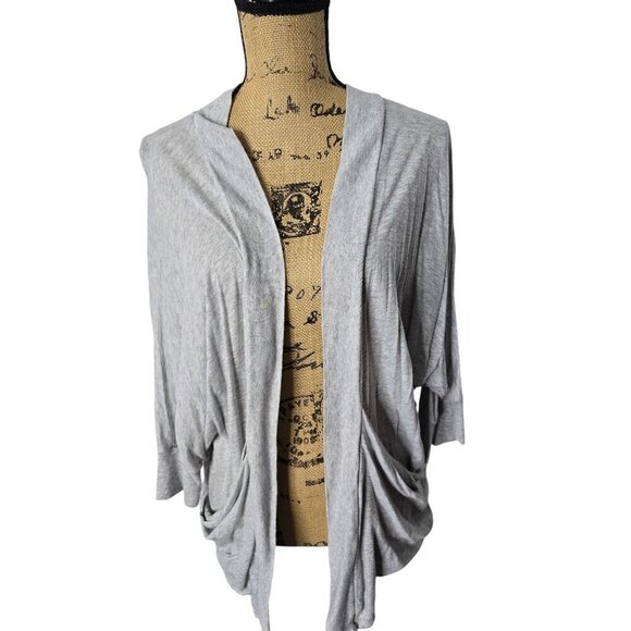 Express Gray Lightweight Drapey Open Front Cardigan - Picture 1 of 6